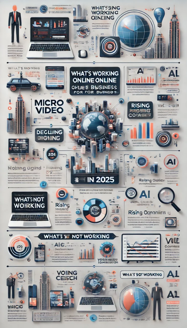 What's working online in 2025 and What's Not Infographic
