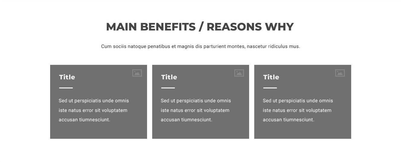 Main Benefits / Reasons Why 1