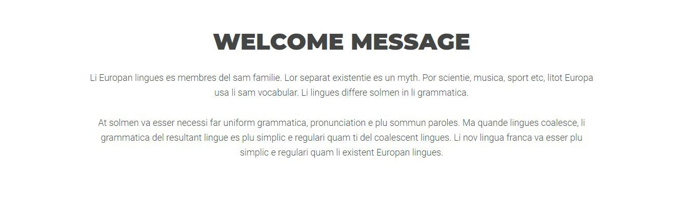 Welcome Message 1